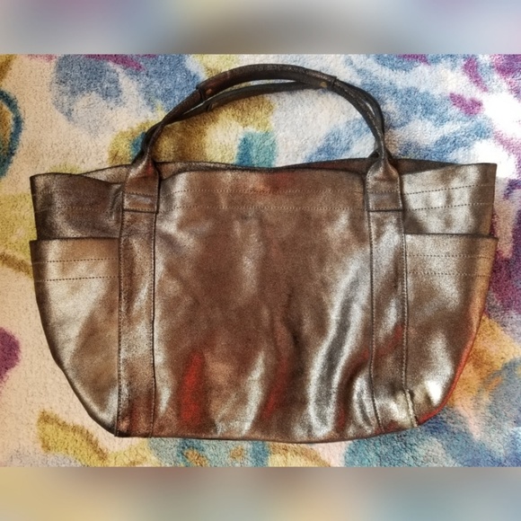 Anat Marin Metallic Gold Bronze Leather Handbag - Picture 3 of 6